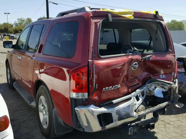 5N1AA08A16N735320 - 2006 NISSAN ARMADA SE RED photo 3