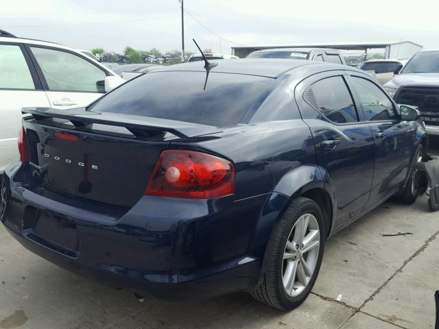 1C3CDZAG0DN688578 - 2013 DODGE AVENGER SE BLUE photo 4