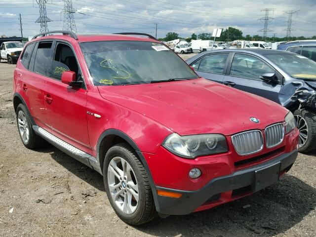 WBXPC93488WJ09049 - 2008 BMW X3 3.0SI RED photo 1