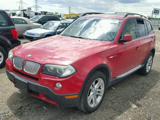 WBXPC93488WJ09049 - 2008 BMW X3 3.0SI RED photo 2