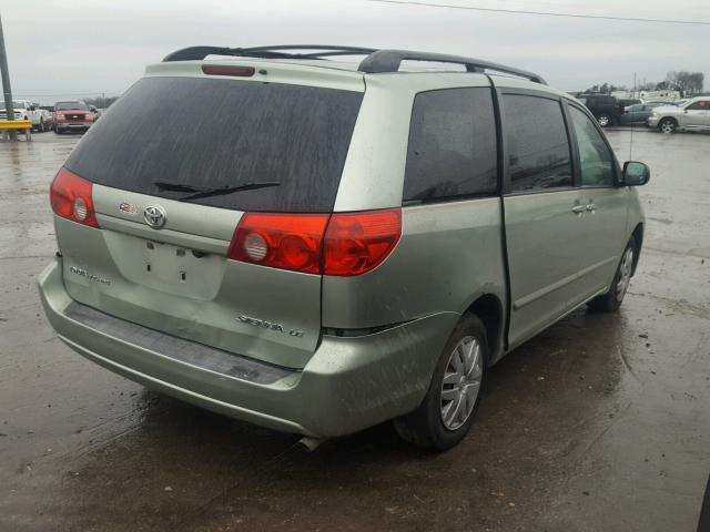 5TDZK23C37S089573 - 2007 TOYOTA SIENNA CE TEAL photo 4