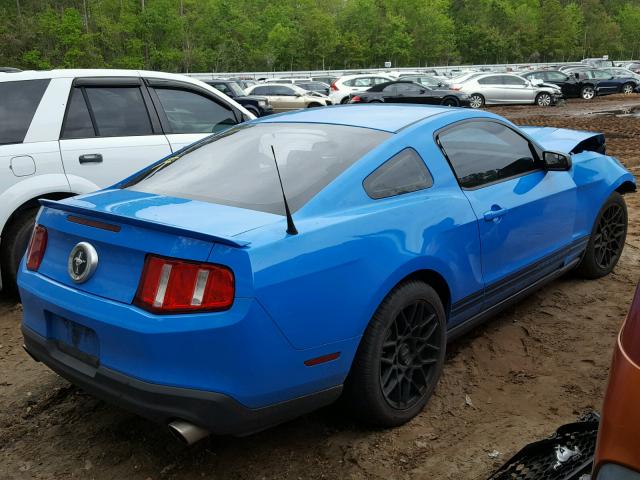 1ZVBP8AMXC5283905 - 2012 FORD MUSTANG BLUE photo 4