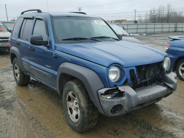 1J4GL48K04W161495 - 2004 JEEP LIBERTY SP BLUE photo 1