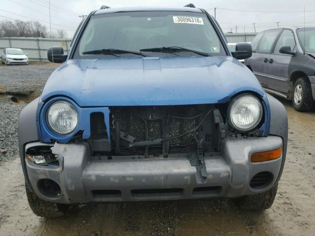 1J4GL48K04W161495 - 2004 JEEP LIBERTY SP BLUE photo 9