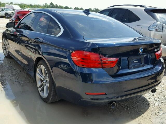 WBA4B1C54FD954774 - 2015 BMW 435 I BLUE photo 3