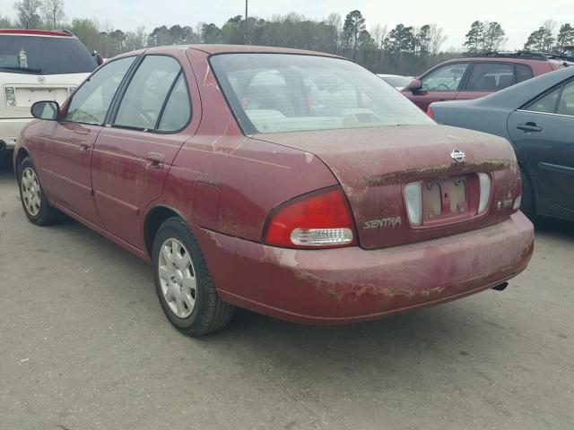 3N1CB51D0YL337064 - 2000 NISSAN SENTRA BAS BURGUNDY photo 3