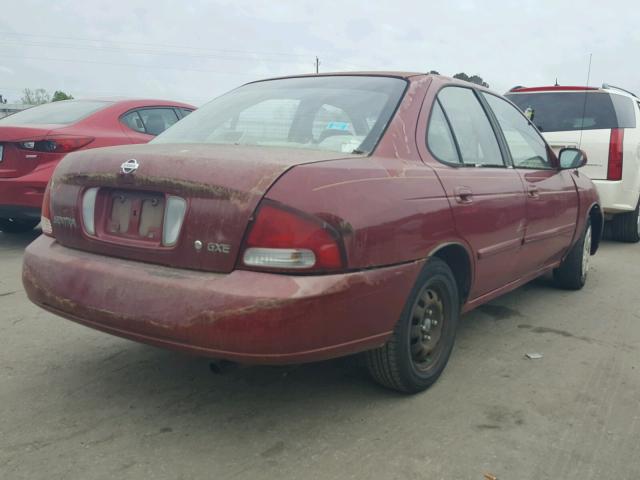 3N1CB51D0YL337064 - 2000 NISSAN SENTRA BAS BURGUNDY photo 4