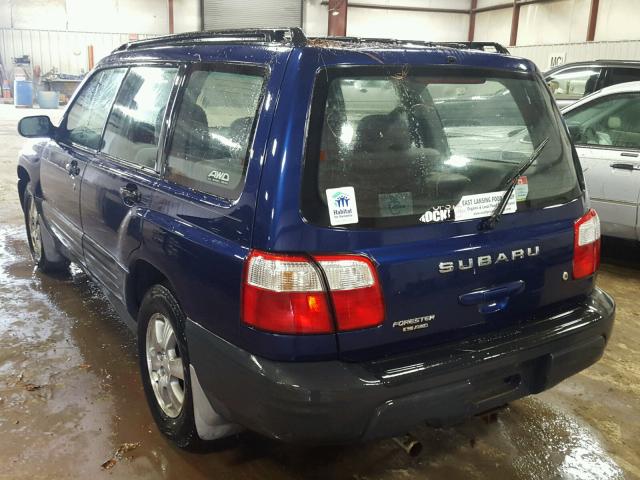 JF1SF63502H704601 - 2002 SUBARU FORESTER L BLUE photo 3