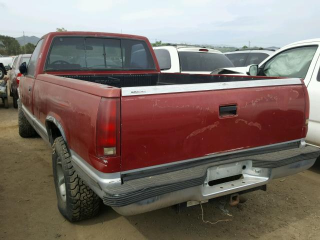 1GTFC24K9LE521640 - 1990 GMC SIERRA C25 MAROON photo 3