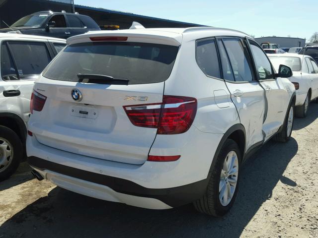 5UXWX9C53G0D89049 - 2016 BMW X3 XDRIVE2 WHITE photo 4