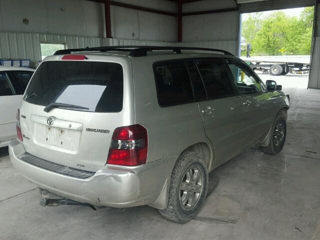 JTEEP21A640056806 - 2004 TOYOTA HIGHLANDER BEIGE photo 4