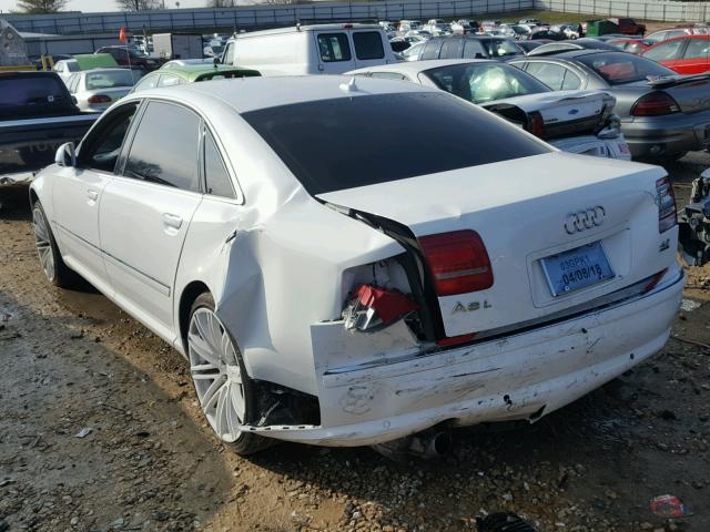 WAUMV94E19N002656 - 2009 AUDI A8 L QUATT WHITE photo 3