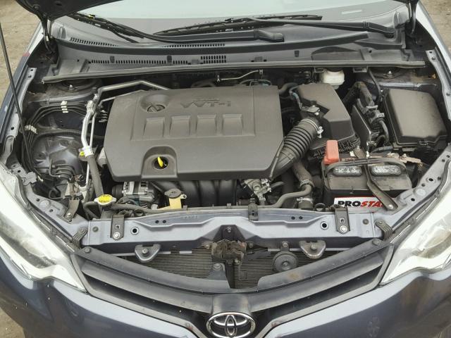 5YFBURHEXEP009366 - 2014 TOYOTA COROLLA L GRAY photo 7