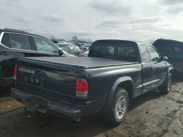 1B7GL12X12S587600 - 2002 DODGE DAKOTA BAS BLACK photo 4