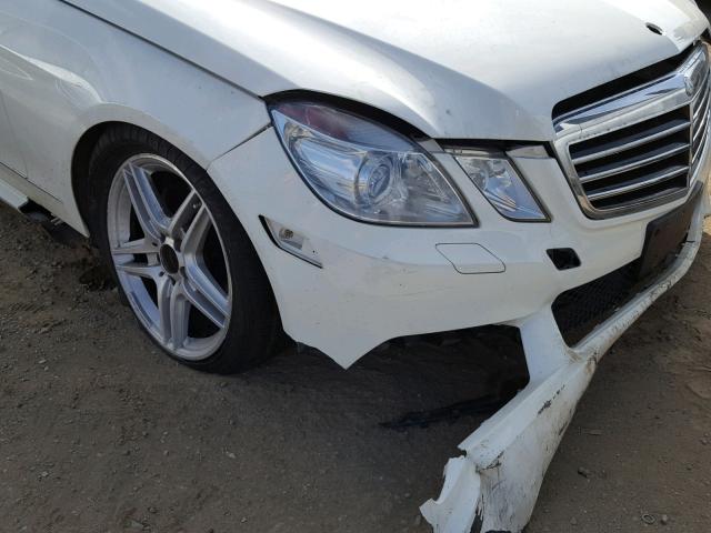 WDDHF5GB3BA370125 - 2011 MERCEDES-BENZ E 350 WHITE photo 9