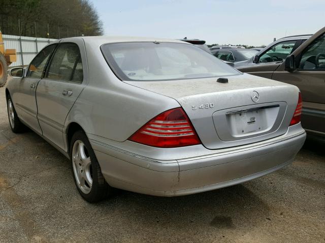 WDBNG70J65A448763 - 2005 MERCEDES-BENZ S 430 SILVER photo 3