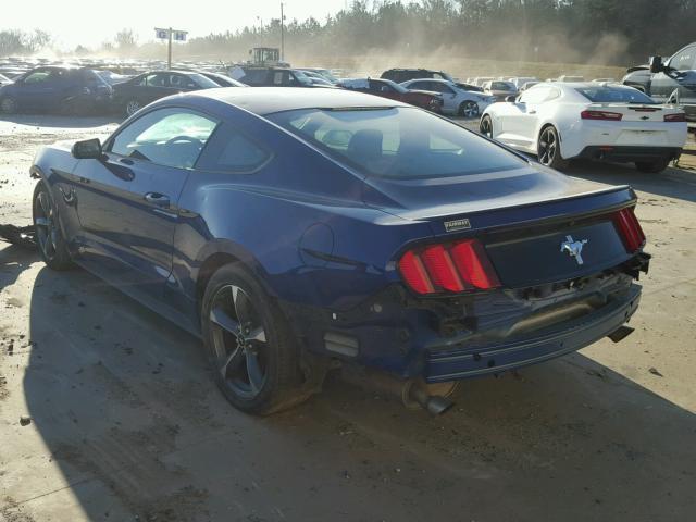 1FA6P8AM5G5264193 - 2016 FORD MUSTANG BLUE photo 3