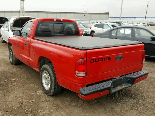 1B7FL26X8YS768651 - 2000 DODGE DAKOTA RED photo 3