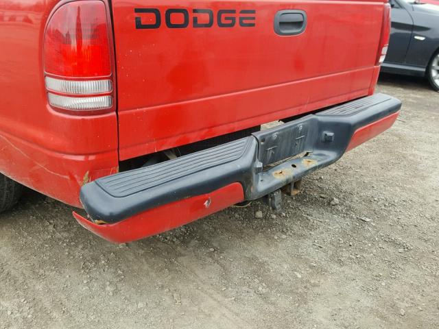 1B7FL26X8YS768651 - 2000 DODGE DAKOTA RED photo 9