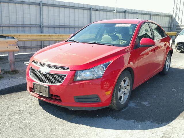 1G1PC5SB5E7238774 - 2014 CHEVROLET CRUZE LT RED photo 2