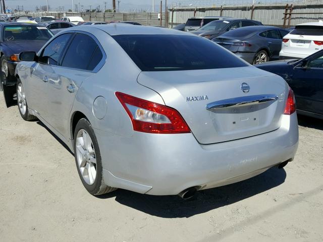 1N4AA51E39C848223 - 2009 NISSAN MAXIMA S SILVER photo 3