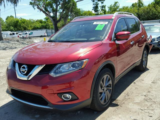 5N1AT2MT4GC761680 - 2016 NISSAN ROGUE S RED photo 2