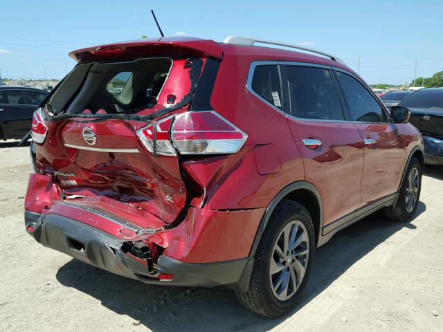 5N1AT2MT4GC761680 - 2016 NISSAN ROGUE S RED photo 4