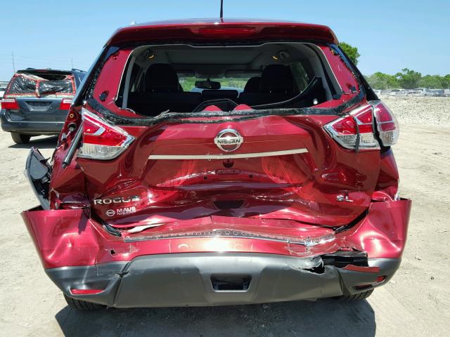 5N1AT2MT4GC761680 - 2016 NISSAN ROGUE S RED photo 9