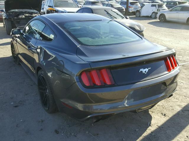 1FA6P8TH7F5339524 - 2015 FORD MUSTANG GRAY photo 3