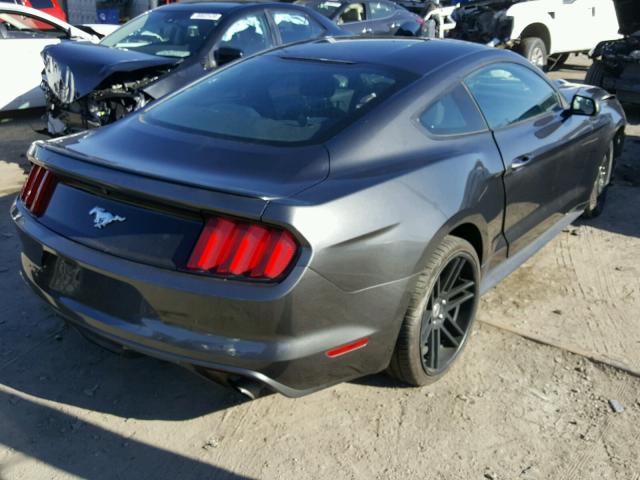 1FA6P8TH7F5339524 - 2015 FORD MUSTANG GRAY photo 4