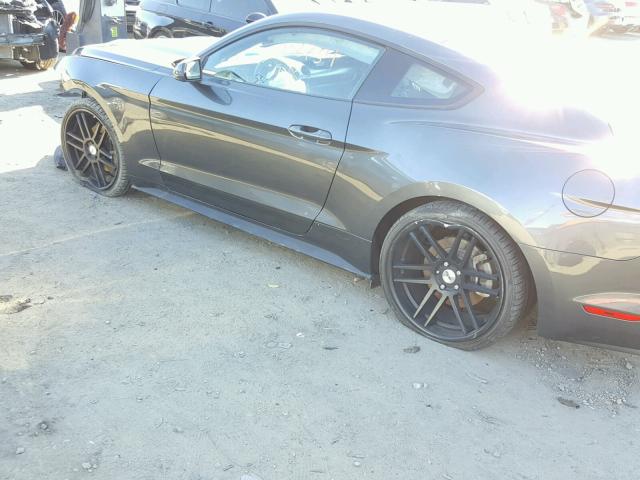 1FA6P8TH7F5339524 - 2015 FORD MUSTANG GRAY photo 9