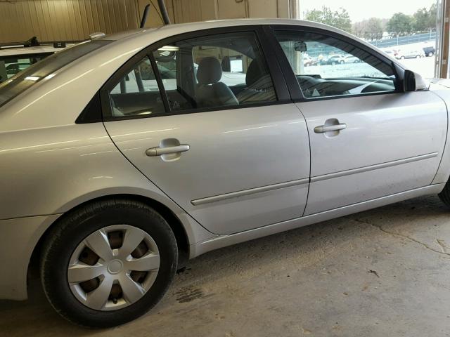 5NPET46C28H346247 - 2008 HYUNDAI SONATA GLS SILVER photo 9