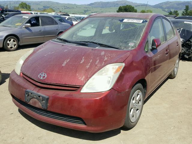 JTDKB20U340066310 - 2004 TOYOTA PRIUS BURGUNDY photo 2