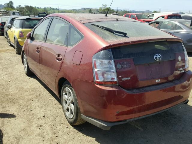 JTDKB20U340066310 - 2004 TOYOTA PRIUS BURGUNDY photo 3