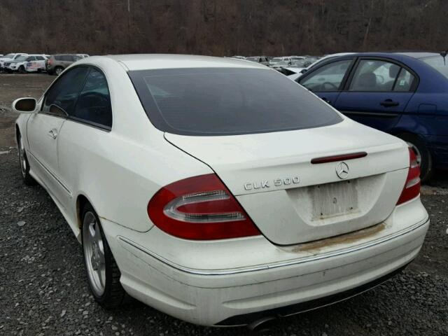 WDBTJ75J73F026616 - 2003 MERCEDES-BENZ CLK 500 WHITE photo 3