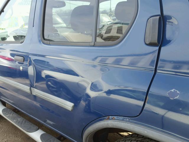 5N1ED28YX2C543742 - 2002 NISSAN XTERRA XE BLUE photo 9