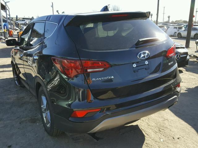 5NMZT3LB8HH004645 - 2017 HYUNDAI SANTA FE S BLACK photo 3