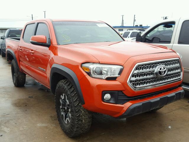 5TFCZ5AN9GX012868 - 2016 TOYOTA TACOMA DOU ORANGE photo 1