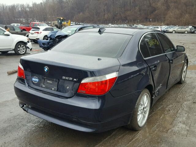 WBANF33557CS39983 - 2007 BMW 525 XI BLUE photo 4