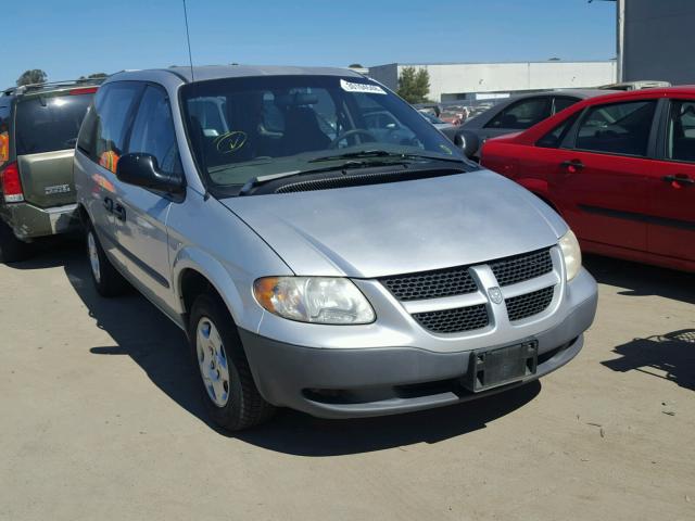 1B4GP25B22B705077 - 2002 DODGE CARAVAN SE SILVER photo 1