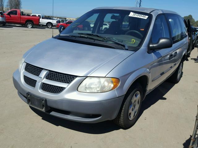 1B4GP25B22B705077 - 2002 DODGE CARAVAN SE SILVER photo 2