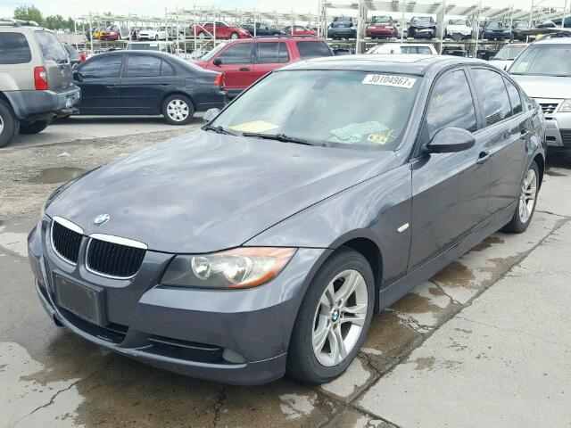 WBAVA37528NL17876 - 2008 BMW 328 I GRAY photo 2