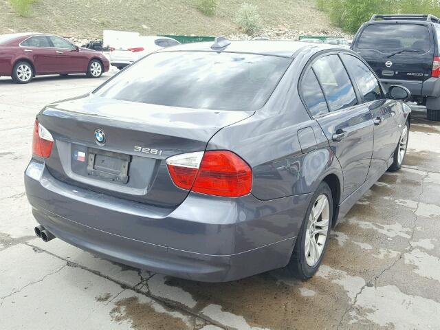 WBAVA37528NL17876 - 2008 BMW 328 I GRAY photo 4