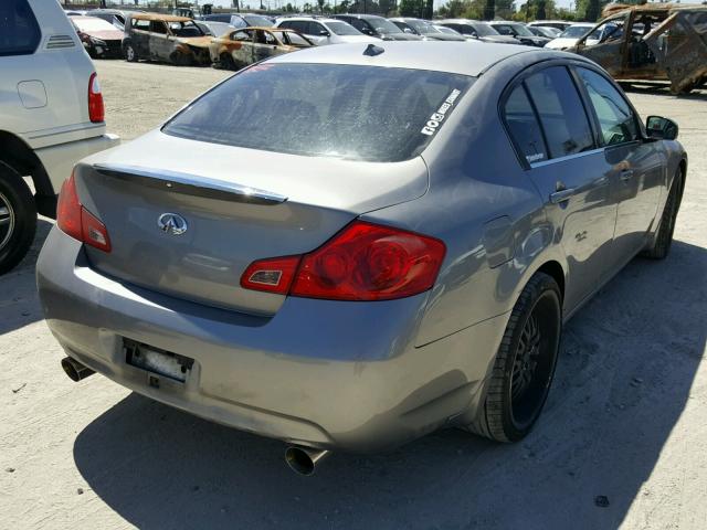 JNKBV61E07M712064 - 2007 INFINITI G35 GRAY photo 4