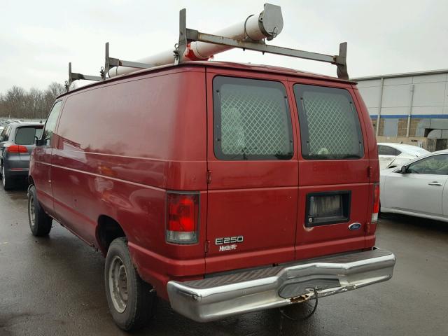 1FTNE24L81HB62467 - 2001 FORD ECONOLINE BURGUNDY photo 3