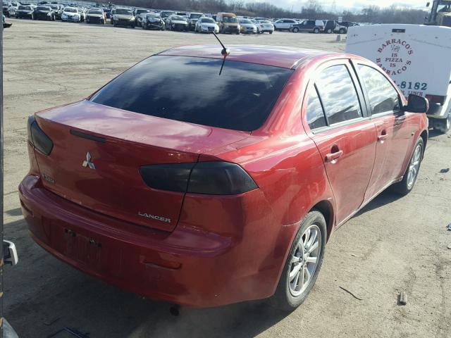 JA32U2FU8CU009494 - 2012 MITSUBISHI LANCER ES/ RED photo 4