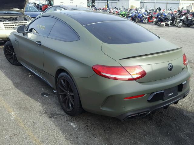 WDDWJ8GB1HF453068 - 2017 MERCEDES-BENZ C 63 AMG GREEN photo 3