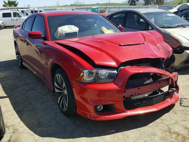 2C3CDXEJ2DH586752 - 2013 DODGE CHARGER SR RED photo 1