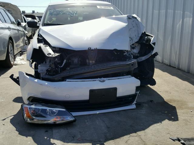 3VW2K7AJ1EM414523 - 2014 VOLKSWAGEN JETTA BASE 白色 照片 9