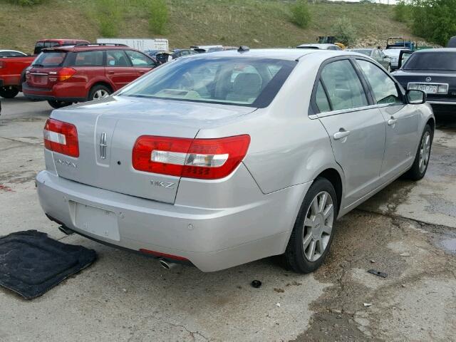 3LNHM26T18R639855 - 2008 LINCOLN MKZ SILVER photo 4